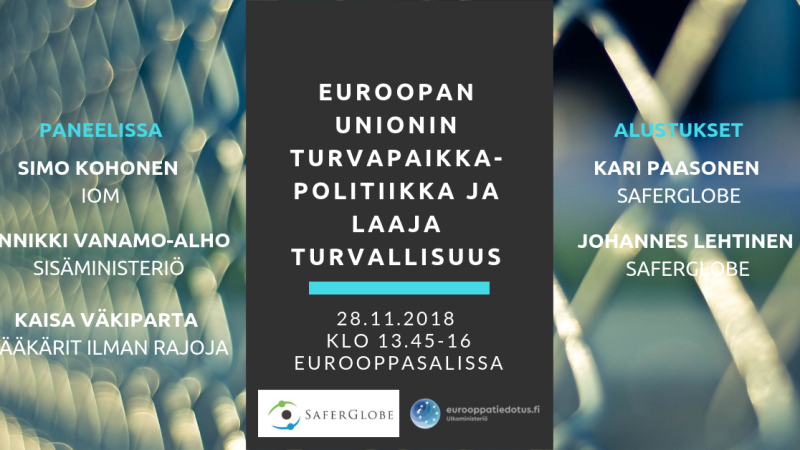 EU:n turvapaikkapolitiikka ja laaja turvallisuus -tilaisuus 28.11.2018