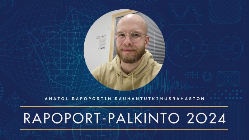 Rapoport-rauhantutkimuspalkinto 2024 Yeti Ahonen-Kakolle autonomisten asejärjestelmien normikäsityksiä tutkivasta pro gradusta